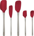Flex-Core Stainless Steel Handled Spatula Set of 5 - Durable Kitchen