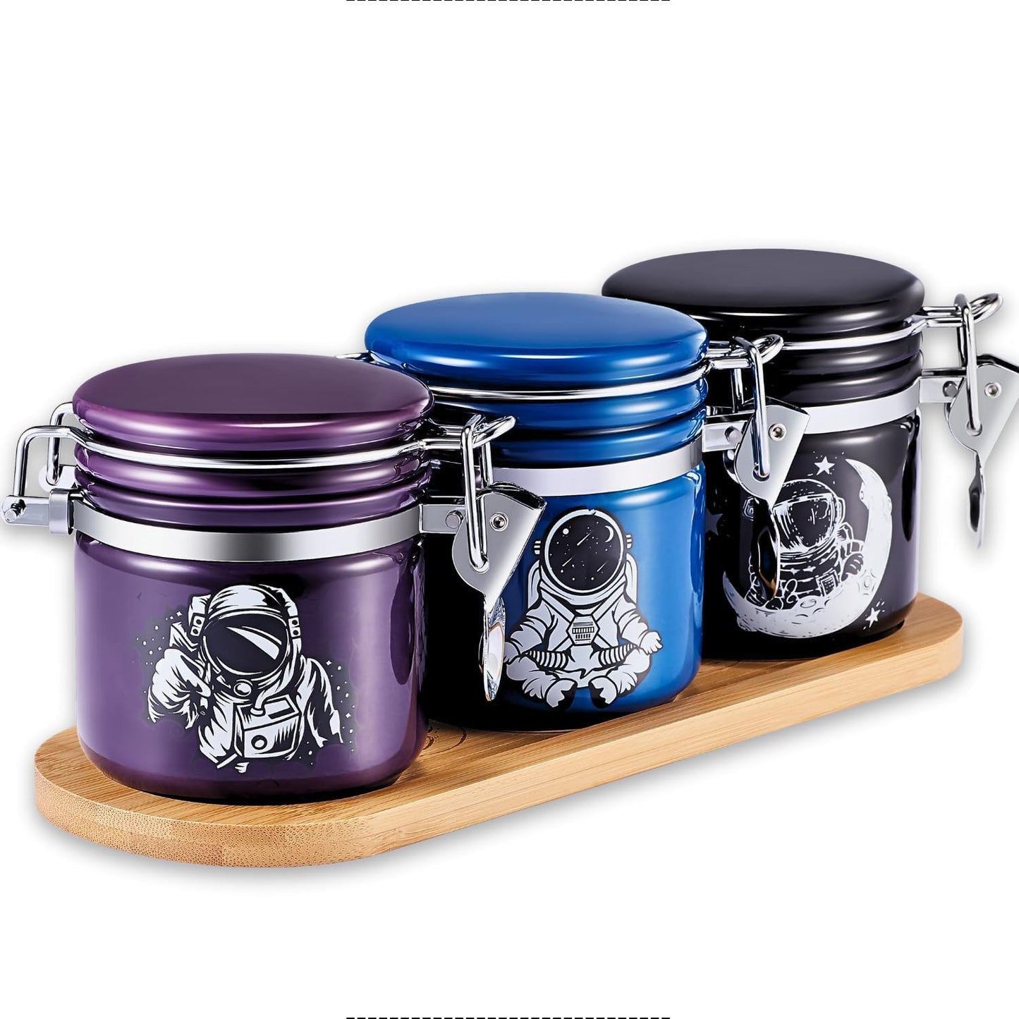 Astronaut Smell Proof Jar Bundle - 3 Pack for Herb Storage