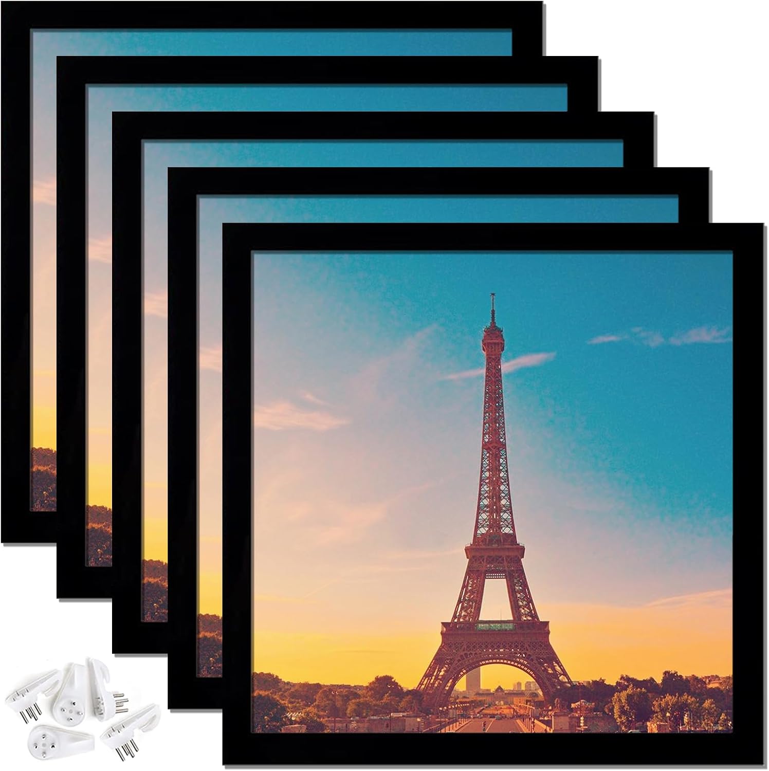 14x14 Picture Frame Set of 5 for Wall Gallery and Desktop
