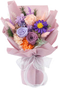 Forever Flowers Preserved Purple Rose Bouquet - Lasting Gift