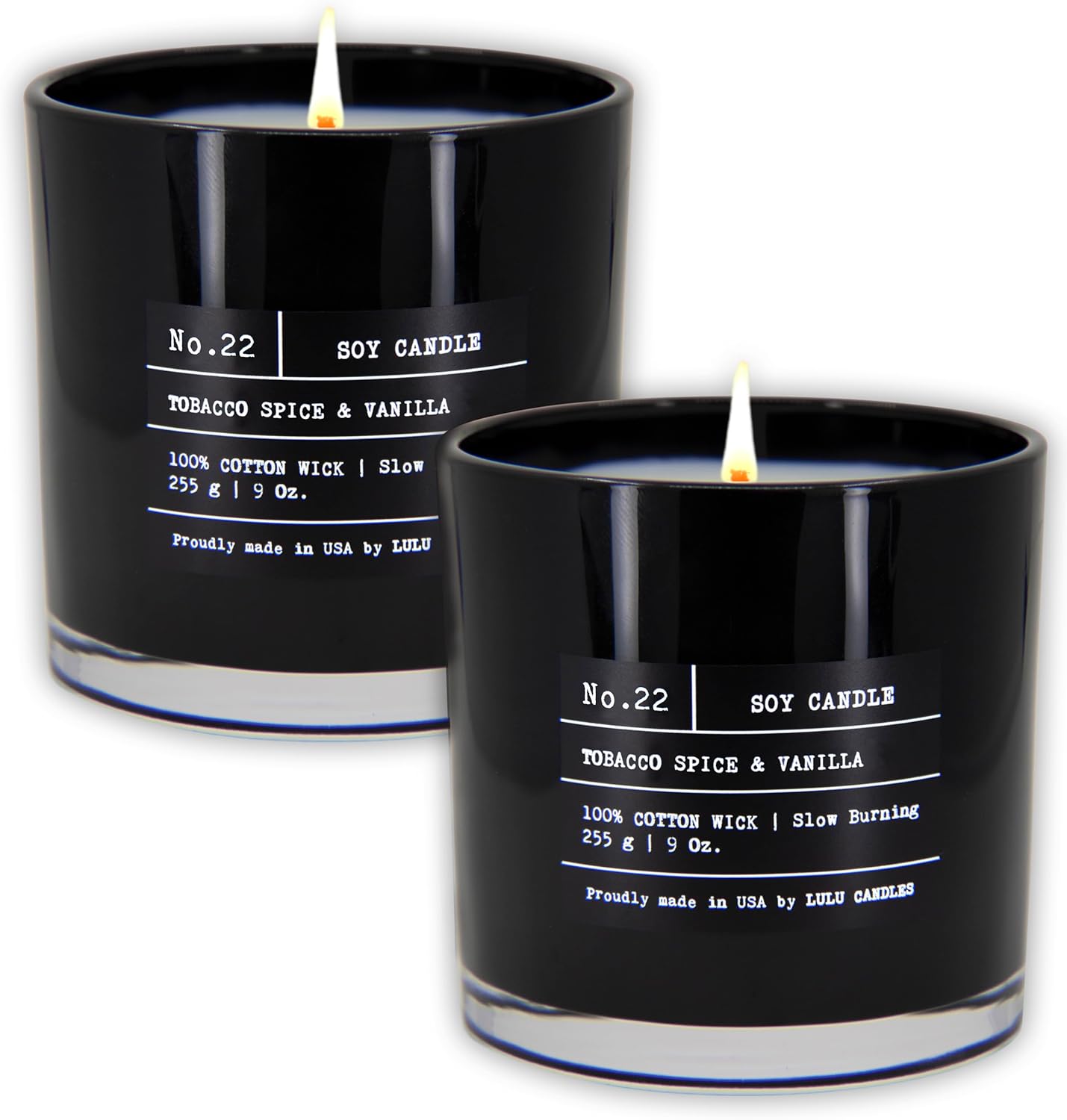 Luxury Scented Soy Jar Candle with Tobacco, Spice & Vanilla