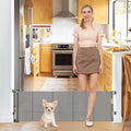 20 Inches Tall Retractable Short Dog Gate to Step Over - Space Saving