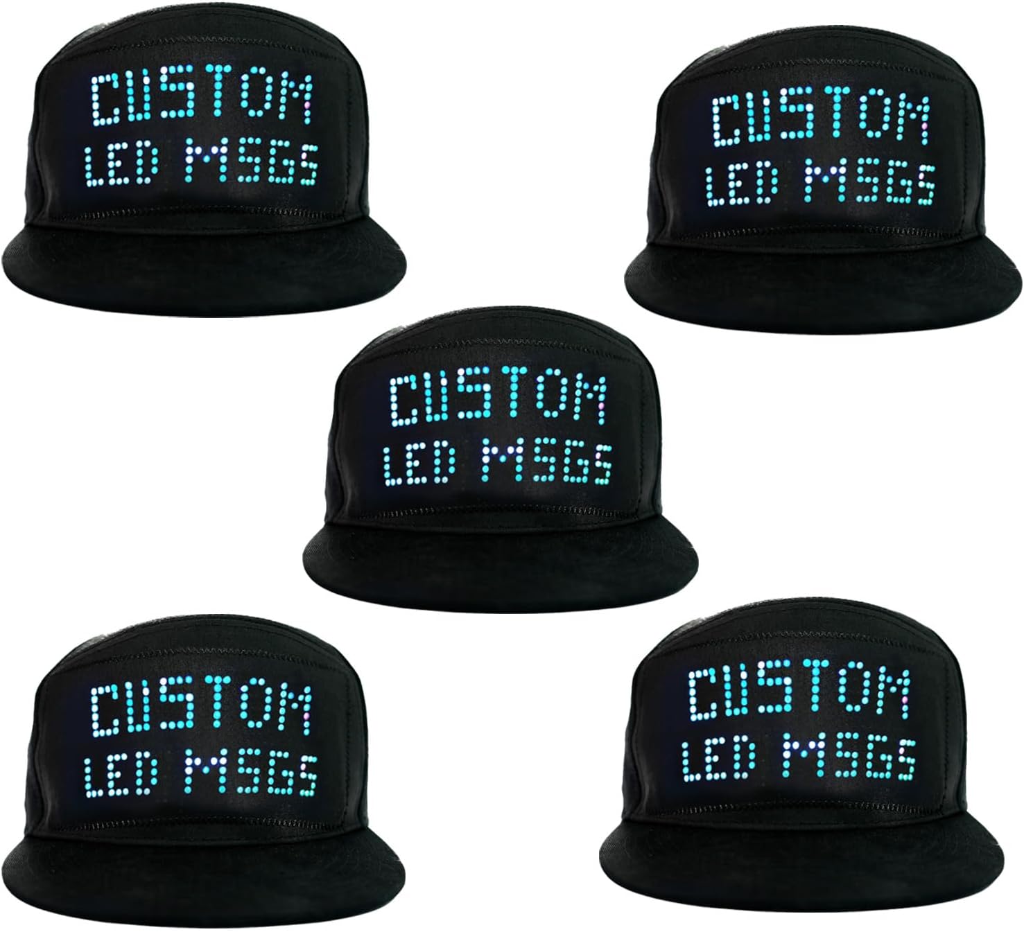 LED Display Baseball Cap with Bluetooth for Personalized Messages