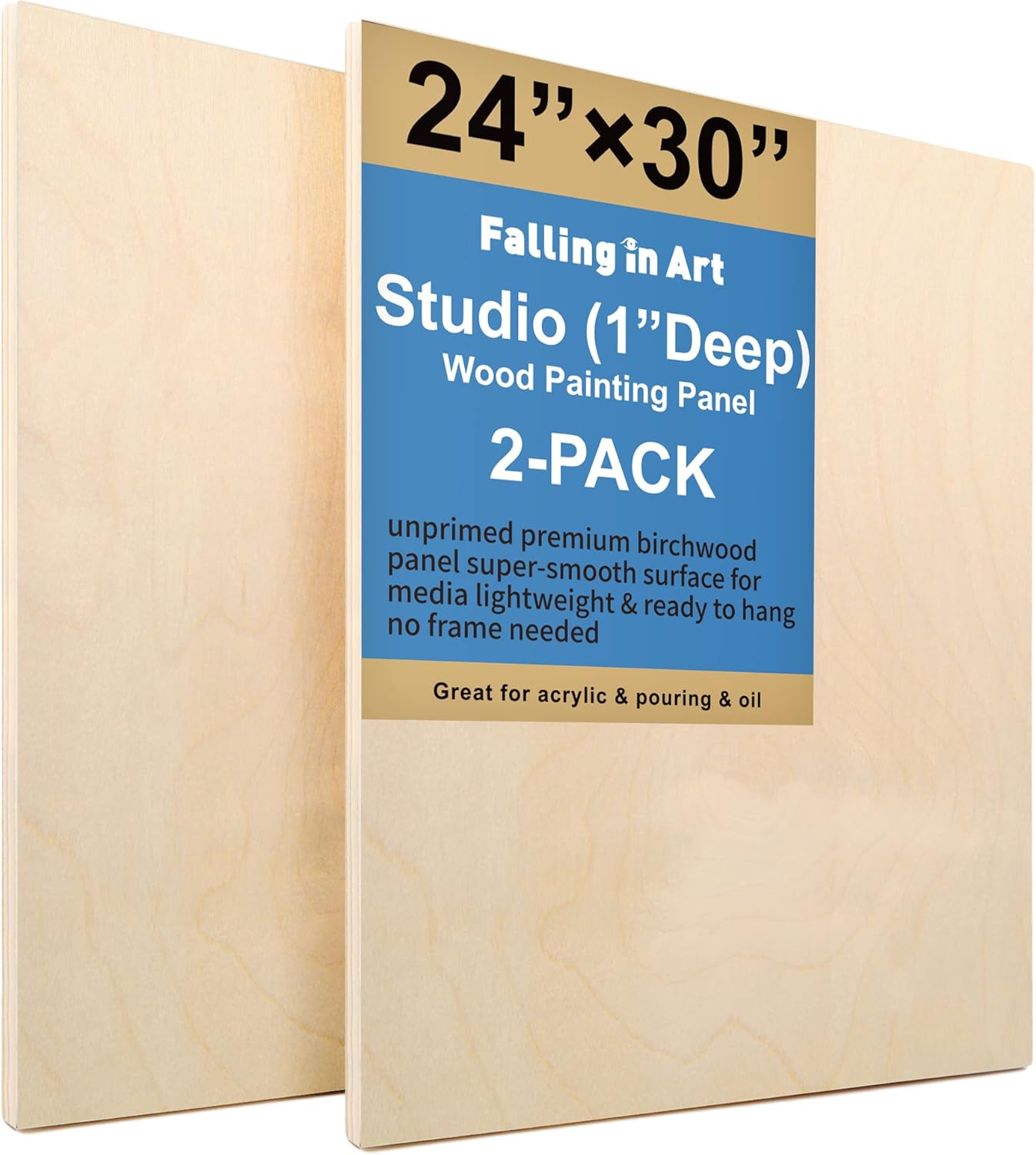 Falling in Art Unfinished Birch Wood Panels for Creative Projects