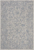 Courtyard 5ft 3in x 7ft 7in Grey/Navy Outdoor Rug - Durable, Easy