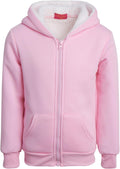 Coney Island Girls Sweatshirt Sherpa Lined Zip Hoodie - Cozy Layering