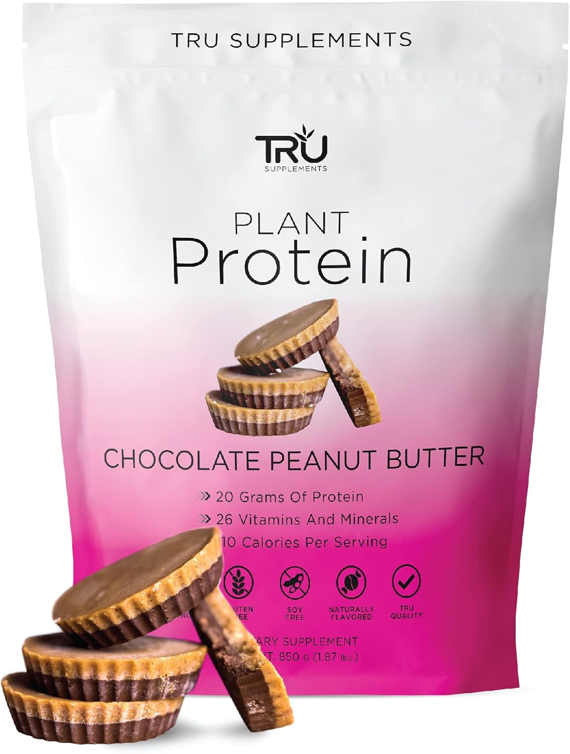 TRU Supplements Plant Based Protein Powder for Muscle Recovery