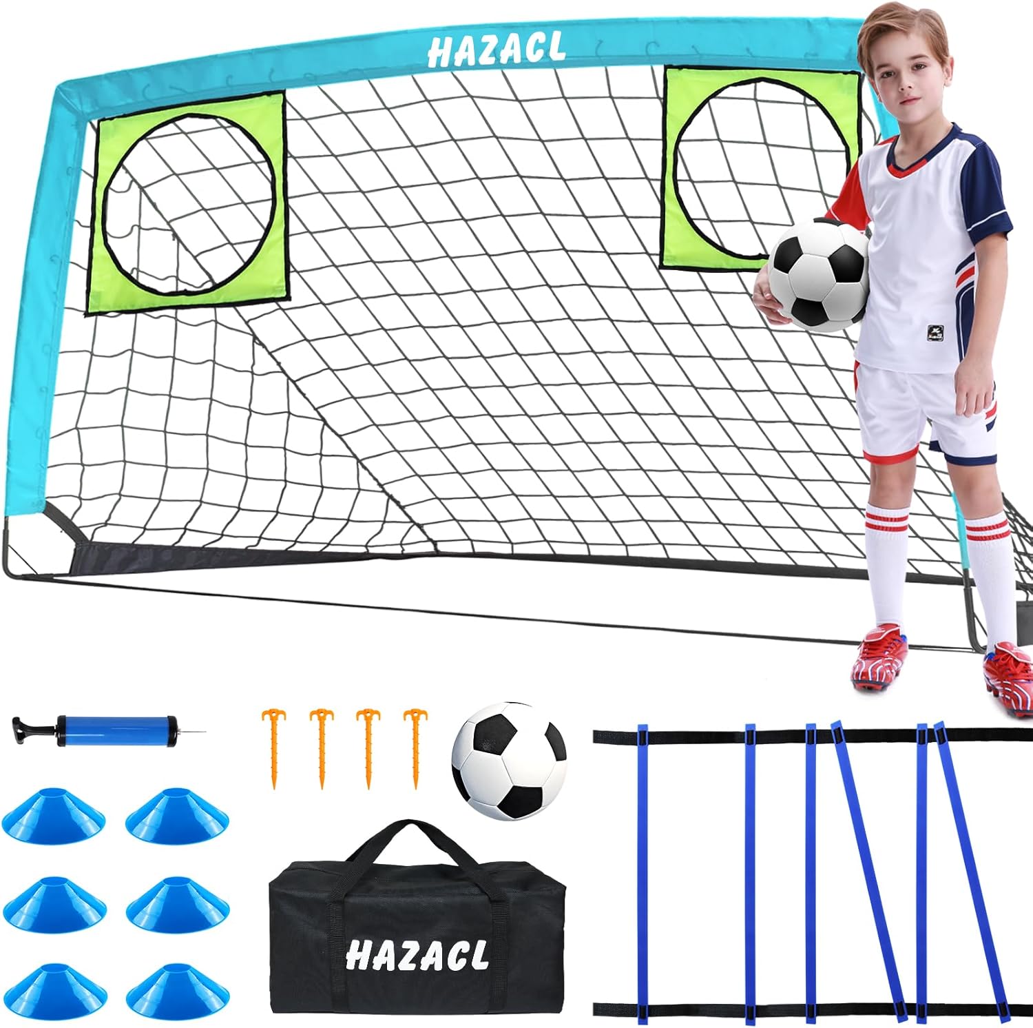 Kids Soccer Goal for Backyard Training with Complete Set