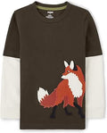 Gymboree Boys and Toddler Long Sleeve Layered T-Shirts for Fall