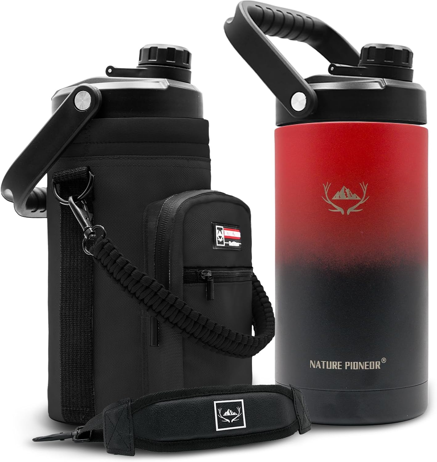 64 oz Insulated Water Bottle with Strap for All-Day Hydration