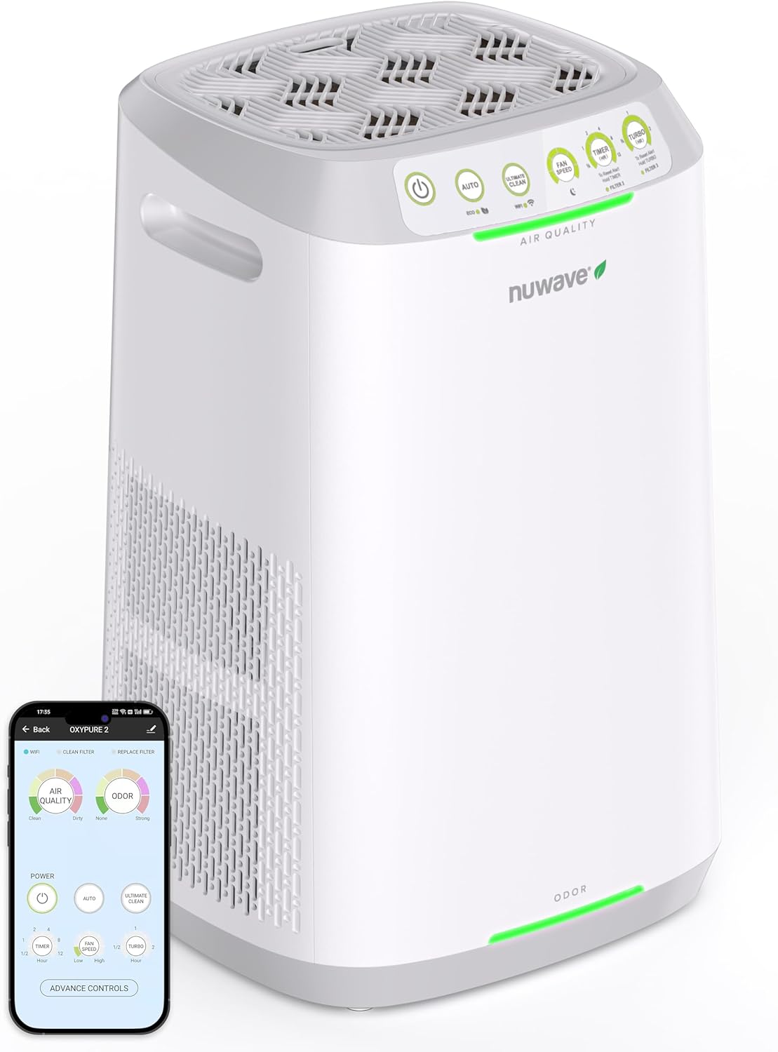 Nuwave Oxypure: 99.9% Particle Removal | Large Room Air Purifier