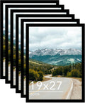 19x27 Picture Frame Black 6 Pack - Wall Hanging Photo Frames