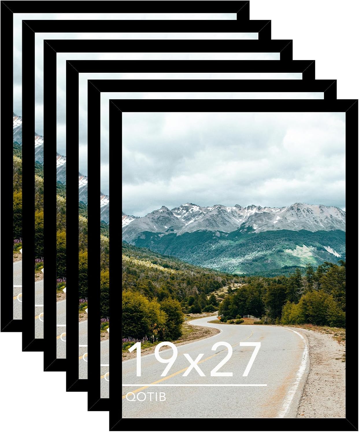 19x27 Picture Frame Black for Wall Hanging - 6 Pack Set