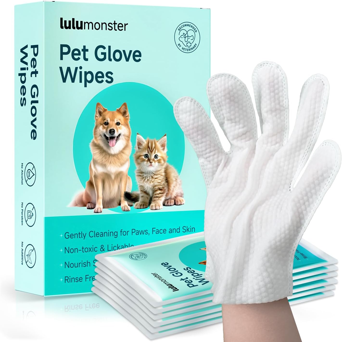 Hypoallergenic Pet Glove Wipes for Clean & Happy Pets