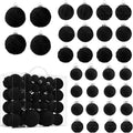 Velvet Christmas Ball Ornaments - 46pcs Flocked Tree Decorations