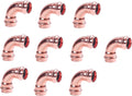 EZ-FLUID 1/2in Press x Press Copper 90 Degree Elbow - Durable Fittings