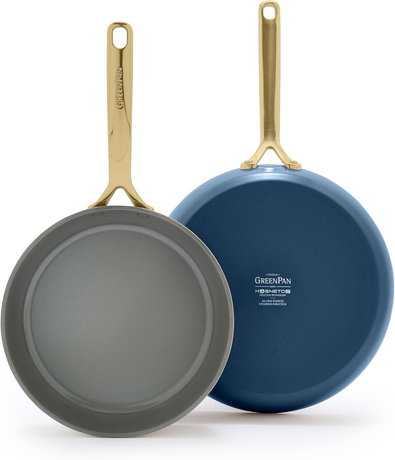 GreenPan GP5 Frying Pan Skillet Set: Healthy Nonstick Cookware
