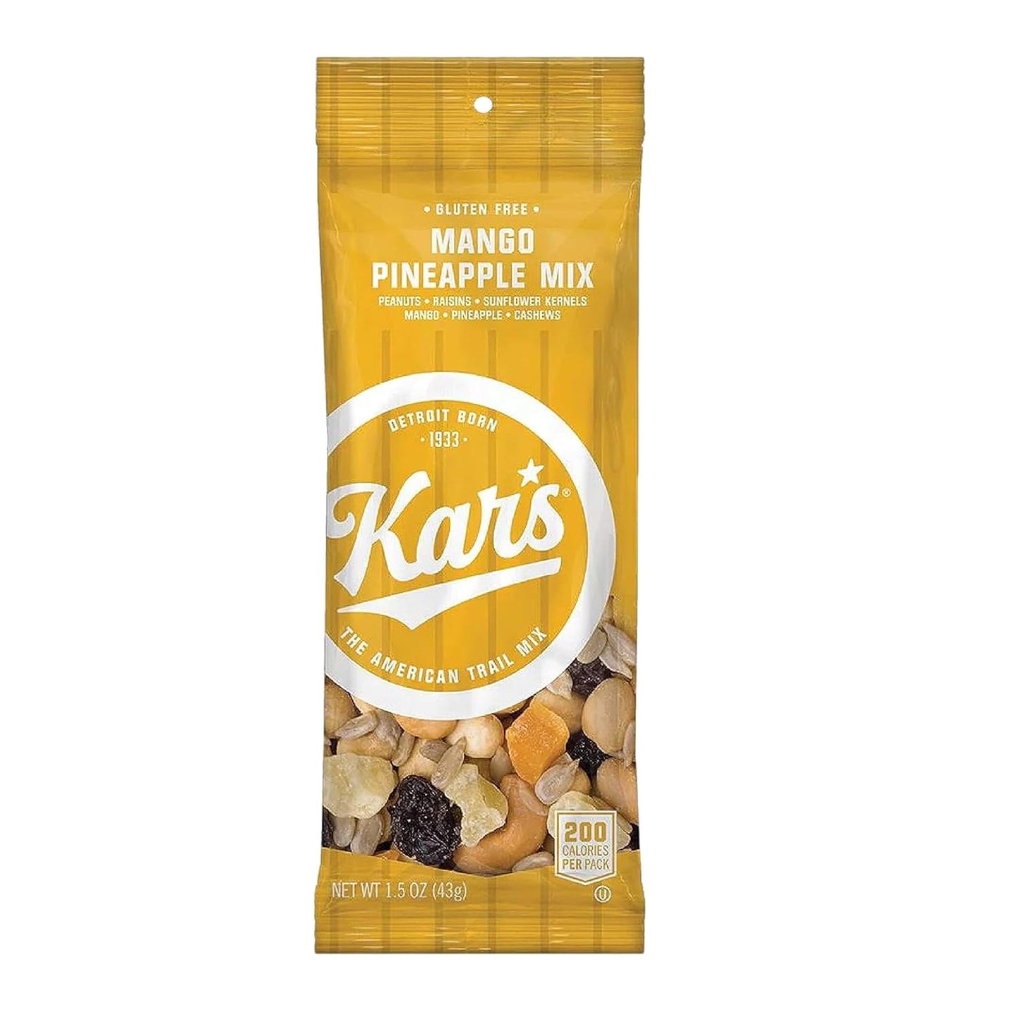 Kars Nuts Mango Pineapple Trail Mix - Gluten-Free Snack Packs