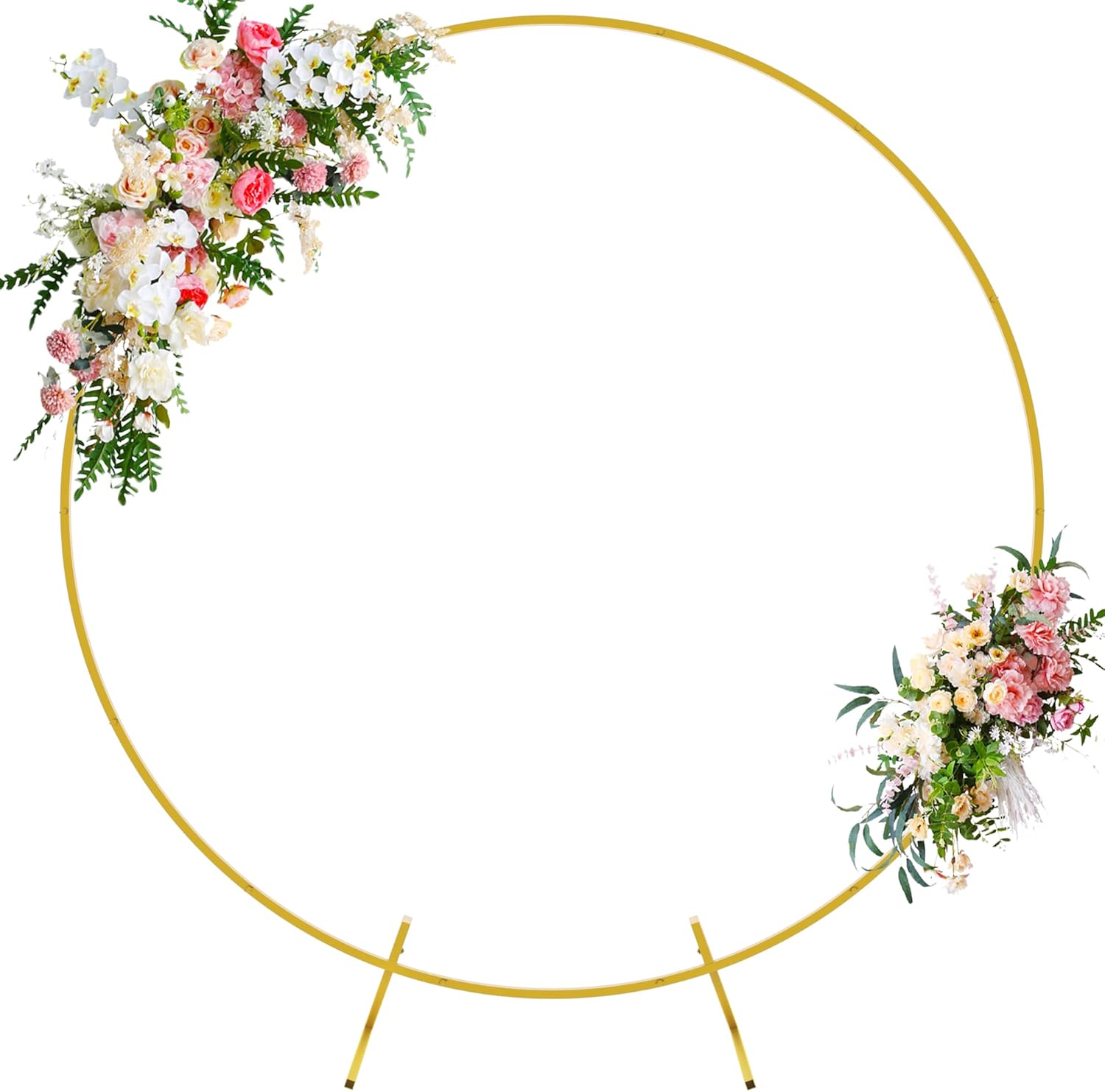 Wokceer Round Backdrop Stand for Weddings and Events Decoration