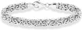Italian 925 Sterling Silver Byzantine Bracelet for Women - Timeless