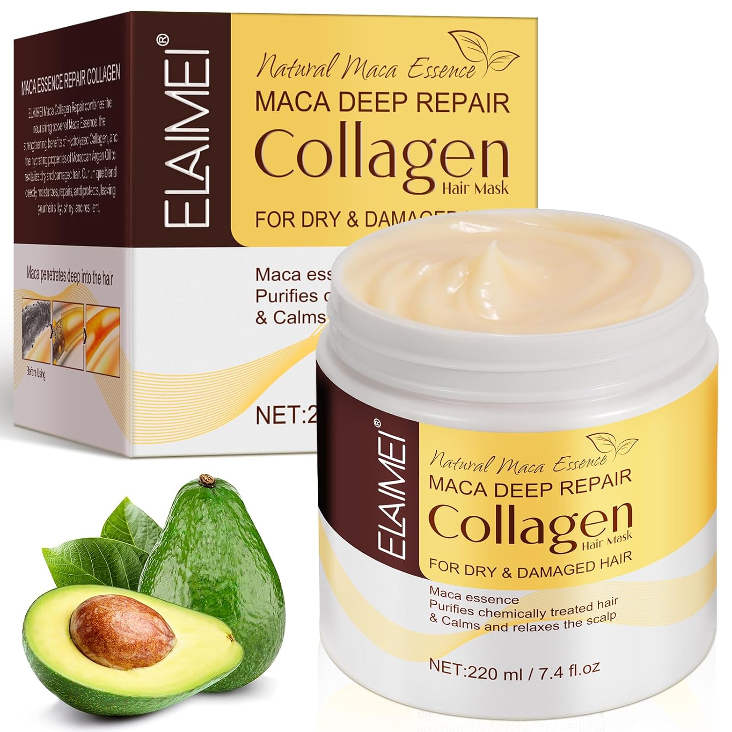 Hydrating Collagen Hair Mask, Repair & Protect for All Hair Types