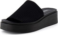 CUSHIONAIRE Pim knit platform sandal with Memory Foam - Cushioned 2in