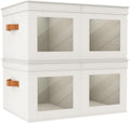 Univivi Large Storage Boxes with Lids - Collapsible 2-Pack (24 x 17 x