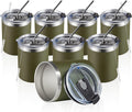 12oz Insulated Coffee Mug with Lid - Army Green 8 Pack