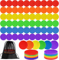60 Pcs Poly Spot Markers Non-Slip Rubber Floor Dots - Gym & Agility