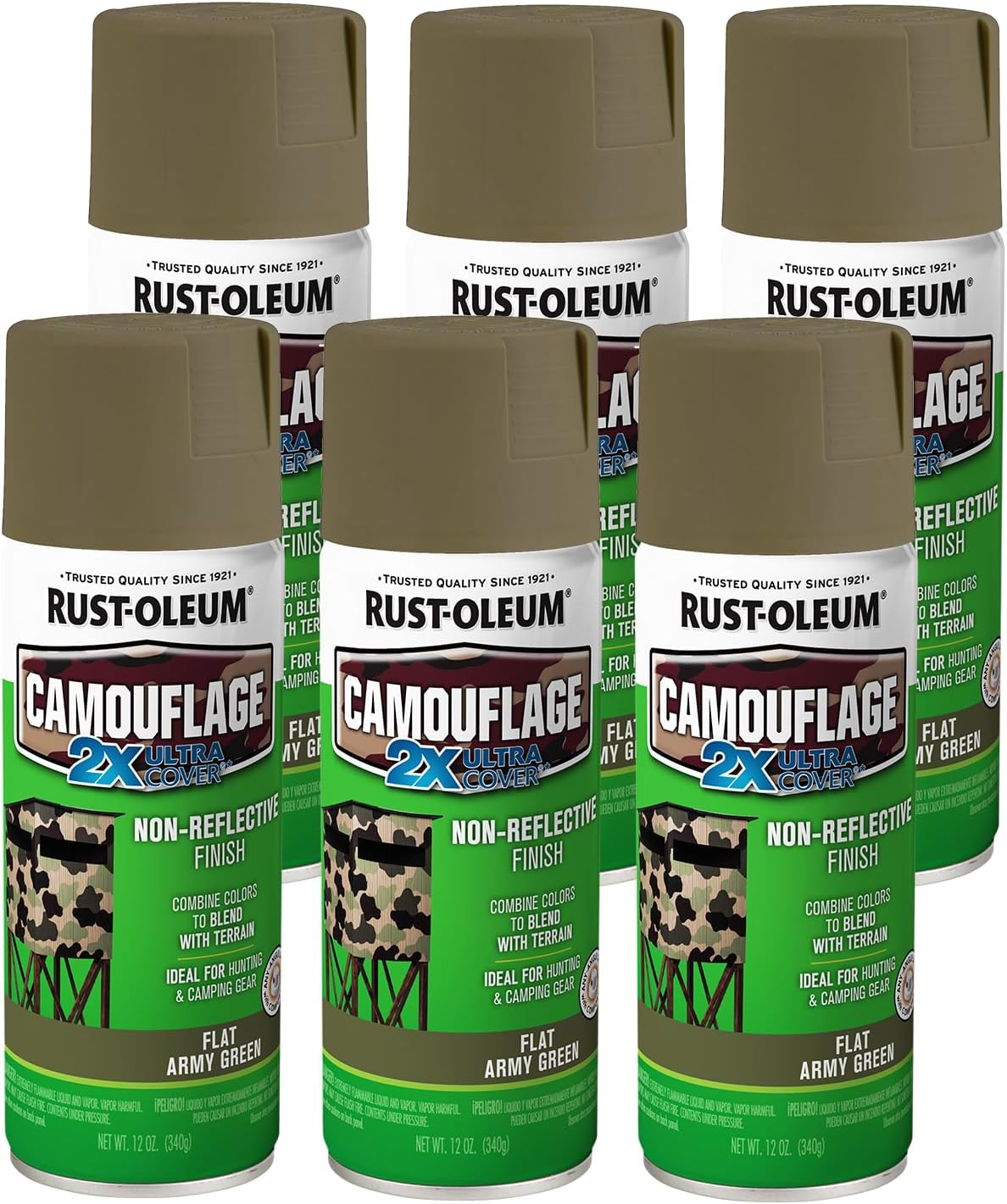 Rust-Oleum Camouflage 2X Ultra Cover Spray Paint for Versatile Use