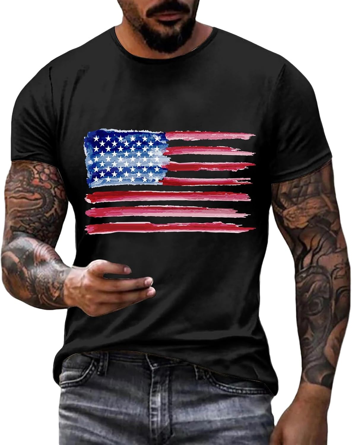 Quick Dry Independence Flag Tee