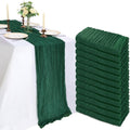 12 Pack 10ft Emerald Green Cheesecloth Table Runner - Rustic Boho