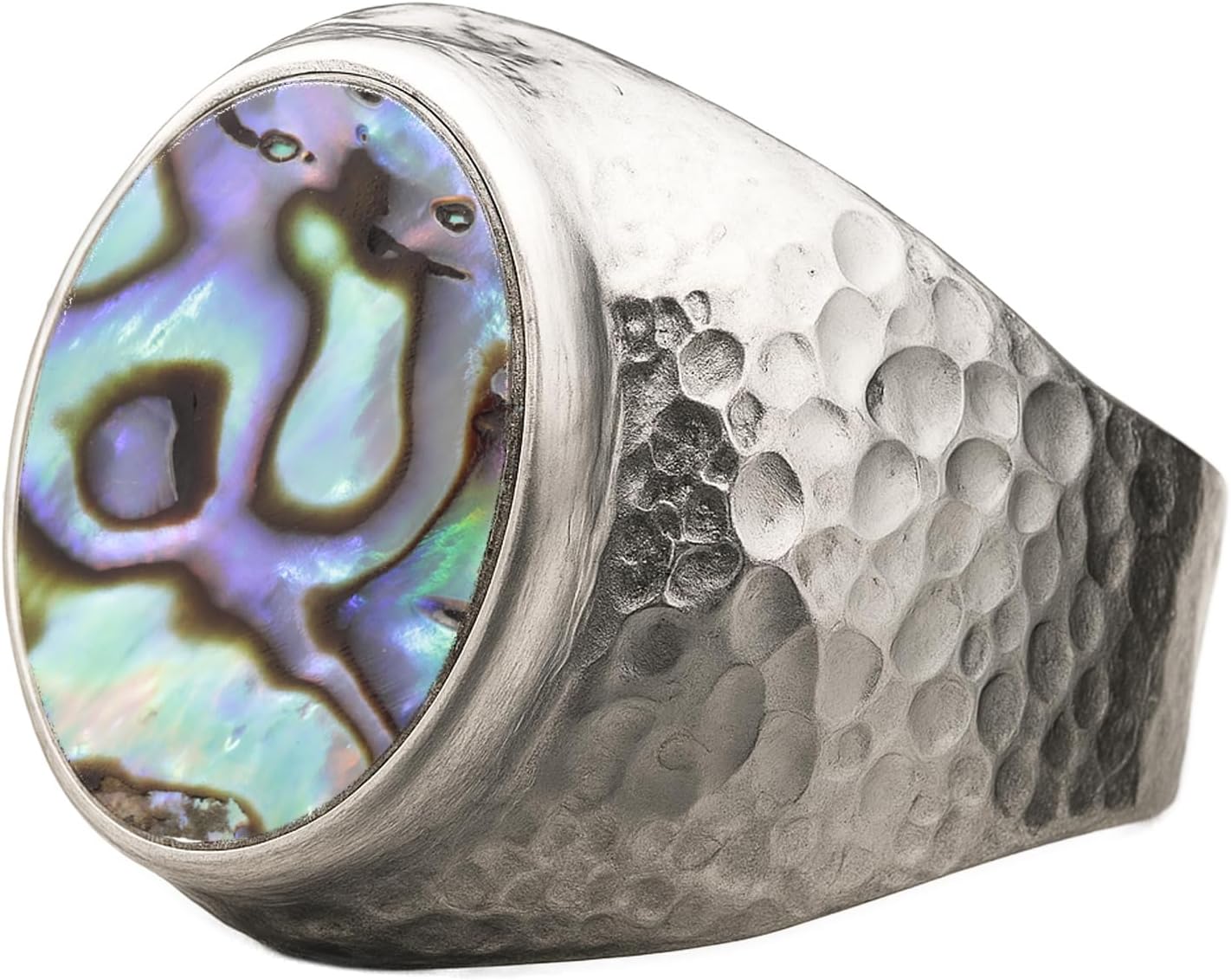 Natural Aventurine Crystal Ring for Men in 925 Sterling Silver