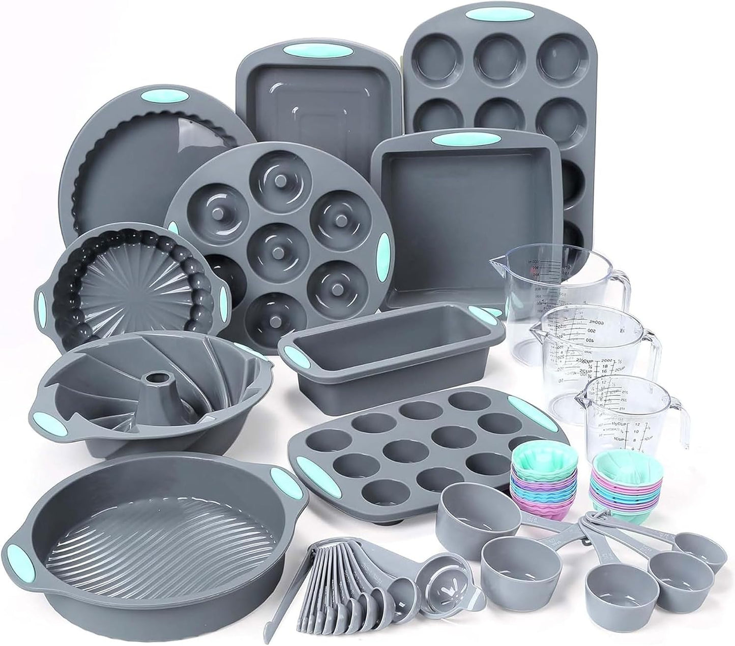 Silicone Baking Pans Set - 54 Pieces for All Your Baking Needs