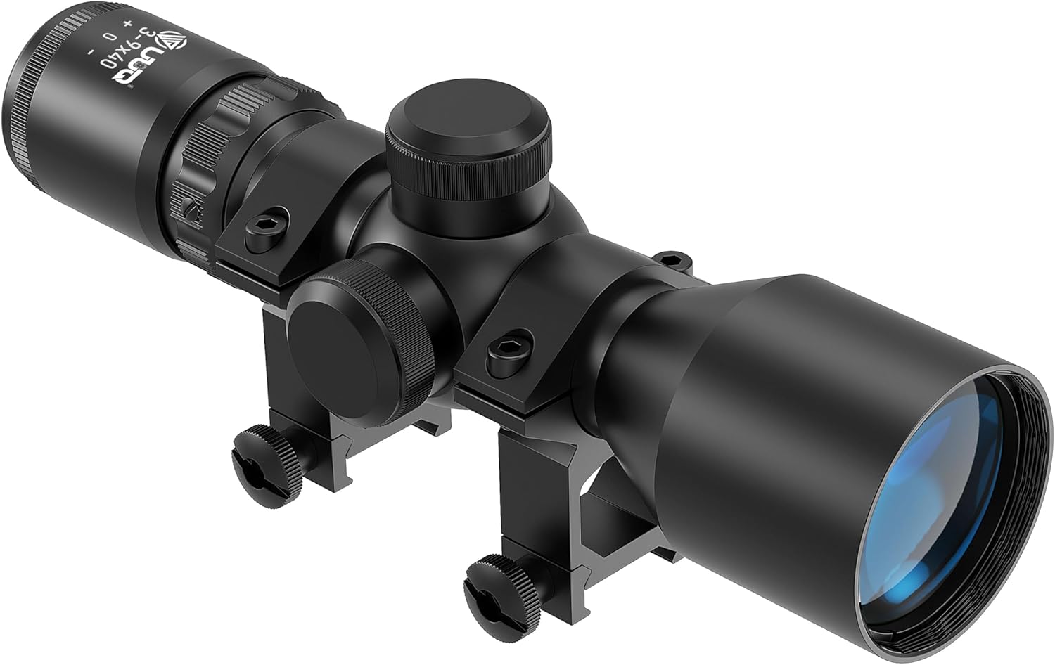 UUQ 3-9x40 Compact Rifle Scope with Illuminated Reticle