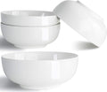 32oz Versatile Porcelain Bowls Set of 4, Jingdezhen White - Multi-Use Dining Essentials