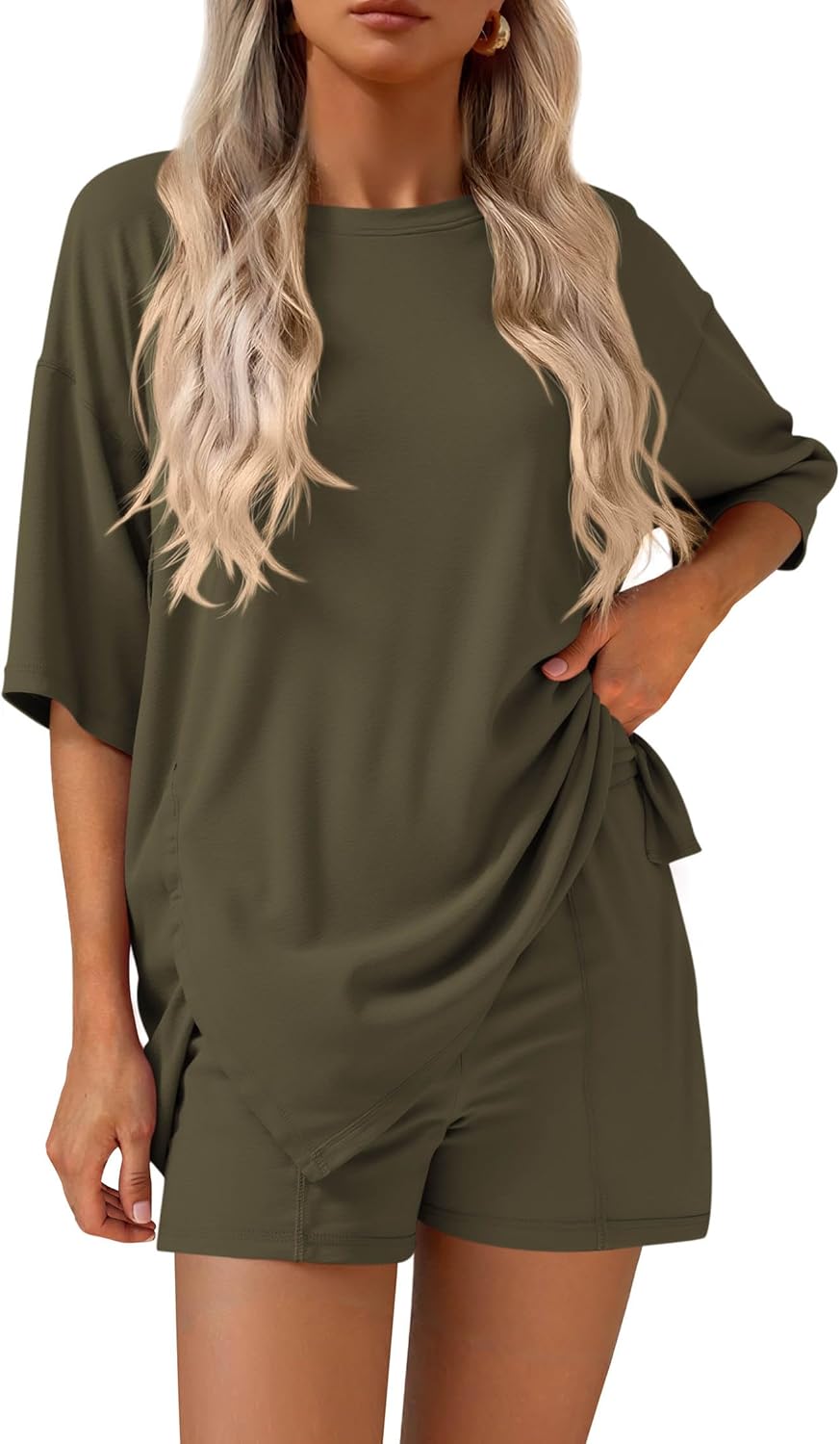KIRUNDO 2 Piece Sets for Women Summer Lounge Sets Casual Wear