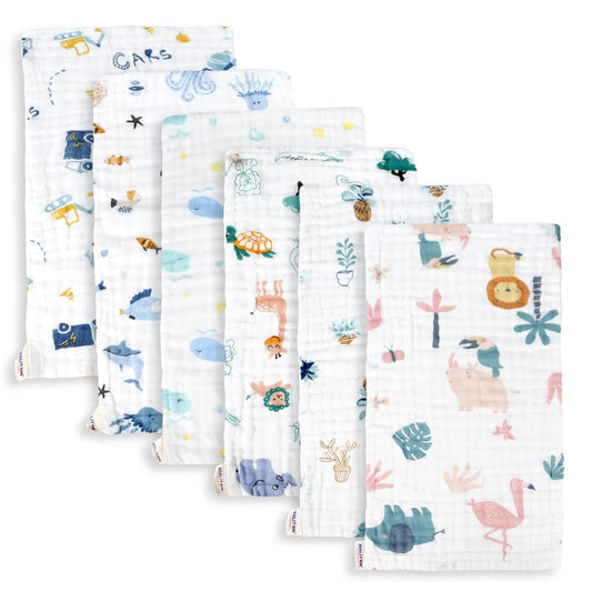 Maliton 6 Pack Soft & Absorbent Burp Cloths