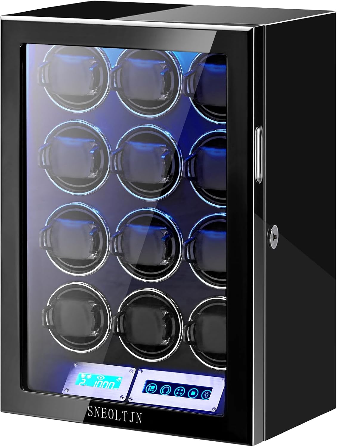 Japanese Motor Watch Winder: Quiet, LED & LCD Control