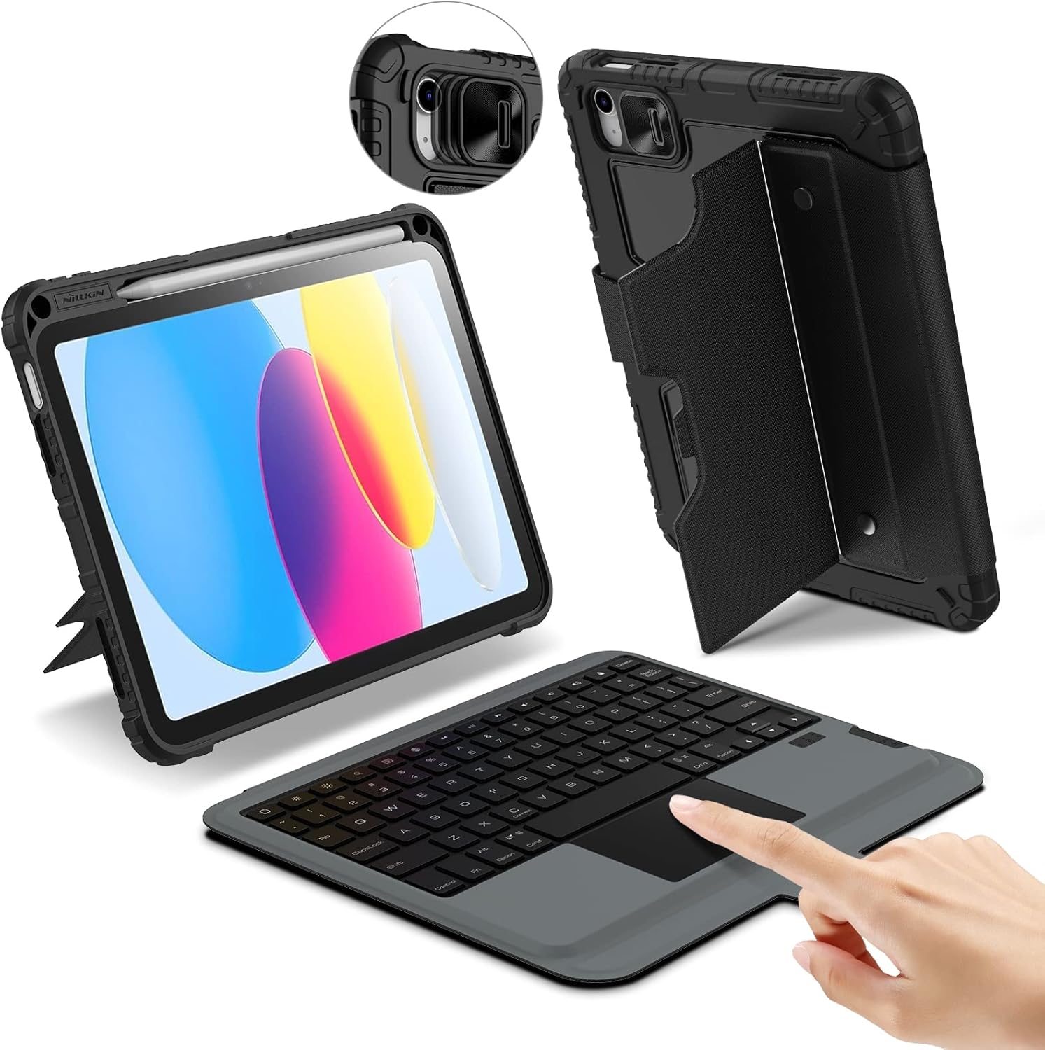 Nillkin iPad A16 Case with Detachable Keyboard and Trackpad