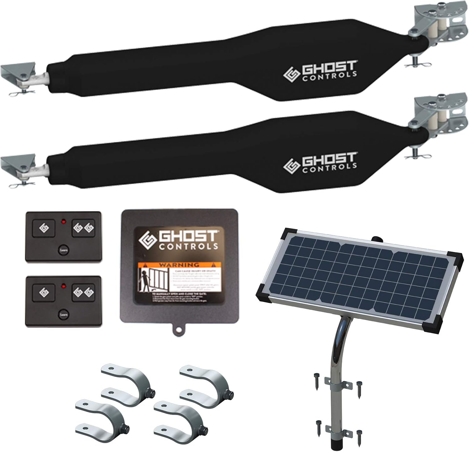 Ghost Controls TDS2XP Heavy-Duty Solar Dual Gate Opener Kit