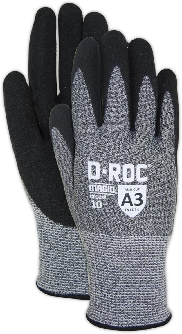 Magid D-ROC HPPE Blended NitriX Grip Technology Work Gloves