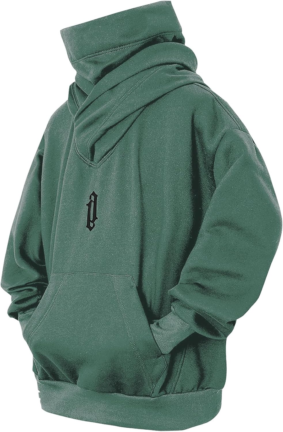 Fleece Hoodies for Men Cowl Neck Sweatshirts with Gaiter