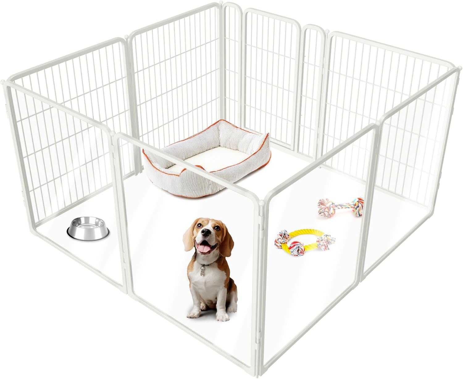 FXW Acrylic & Metal Unleashed Indoor Dog Playpen for Safety