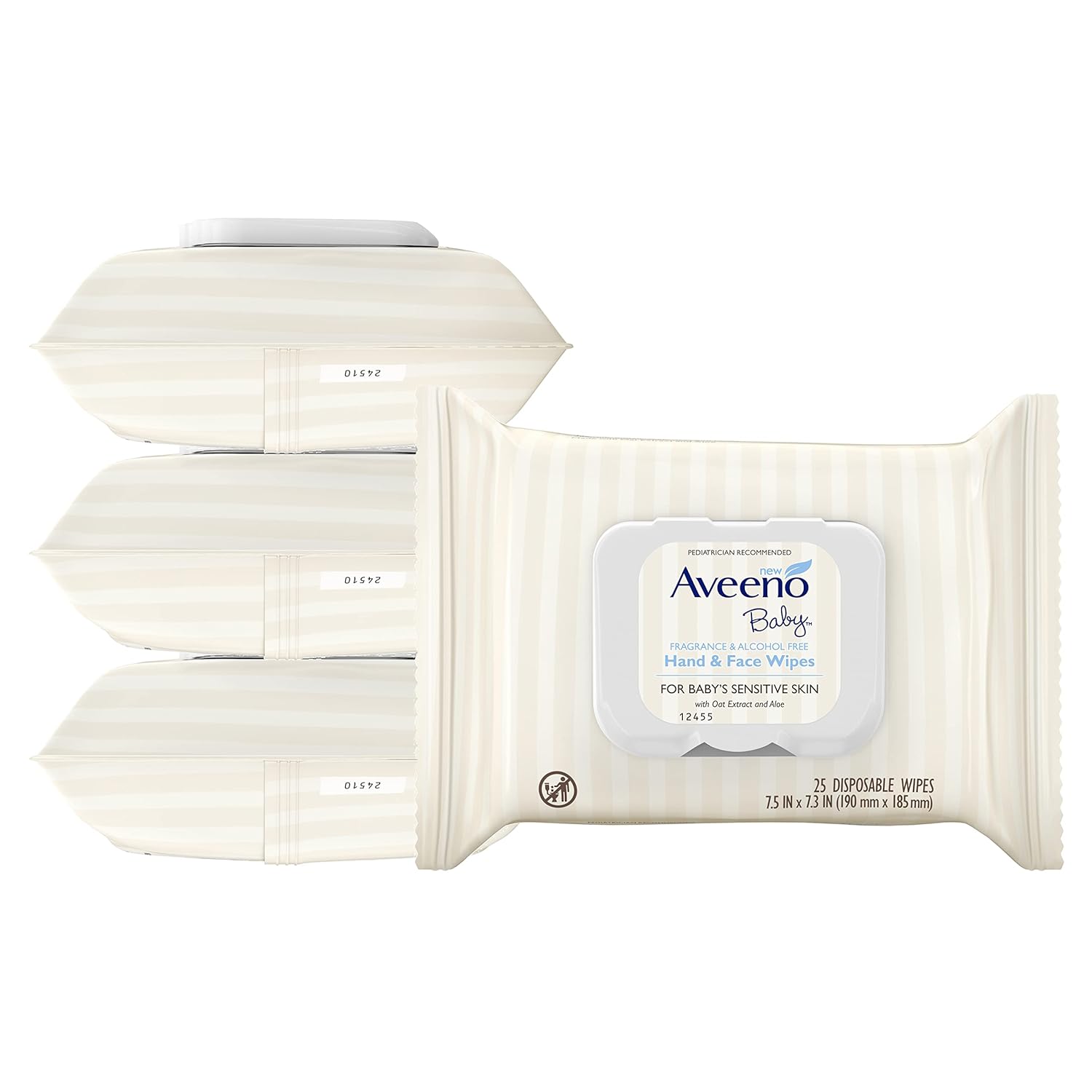 Aveeno Baby Gentle Cleansing Wipes x4 - Sensitive Skin Care