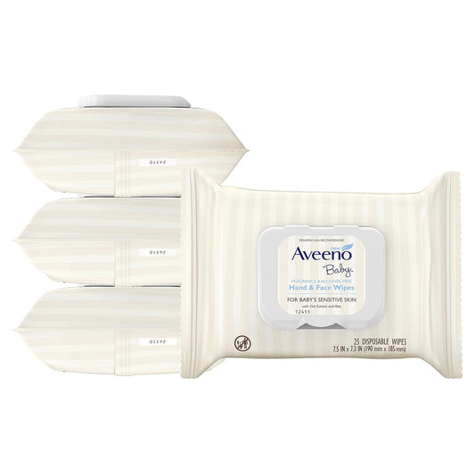 Aveeno Baby Gentle Cleansing Wipes x4 - Sensitive Skin Care