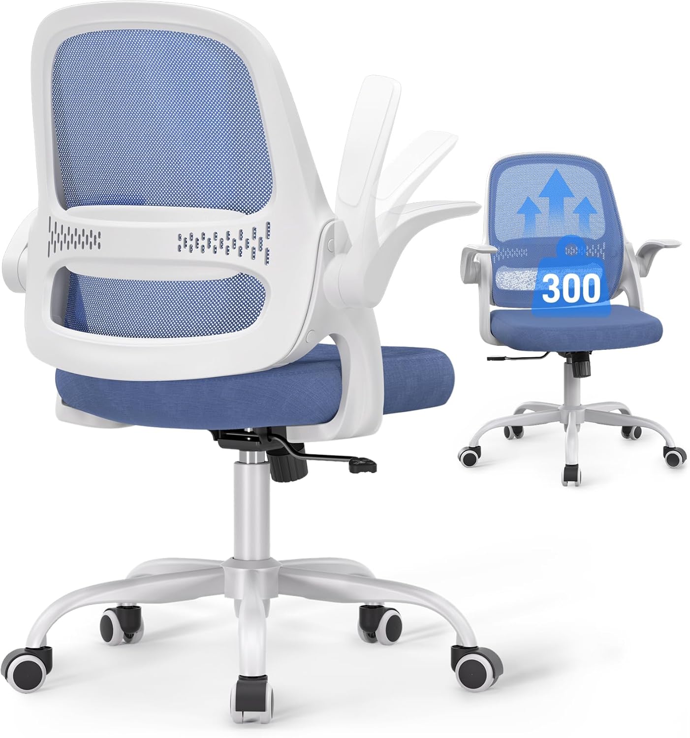 Ergonomic Mesh Office Chair with Flip-Up Arms for Comfort