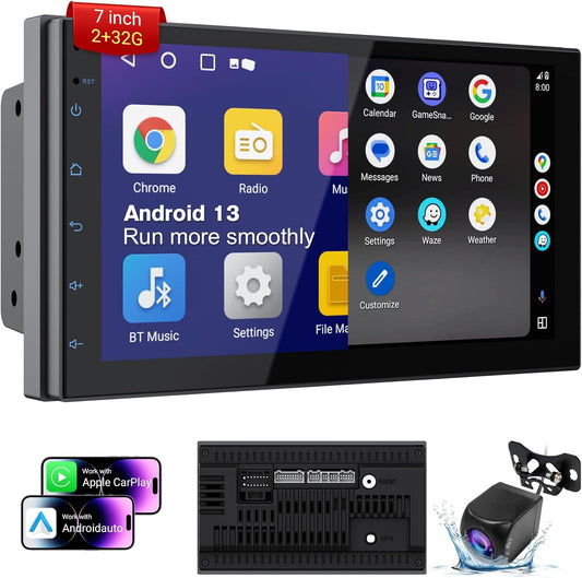 Double Din Car Stereo with 7in HD Touchscreen for All Vehicles