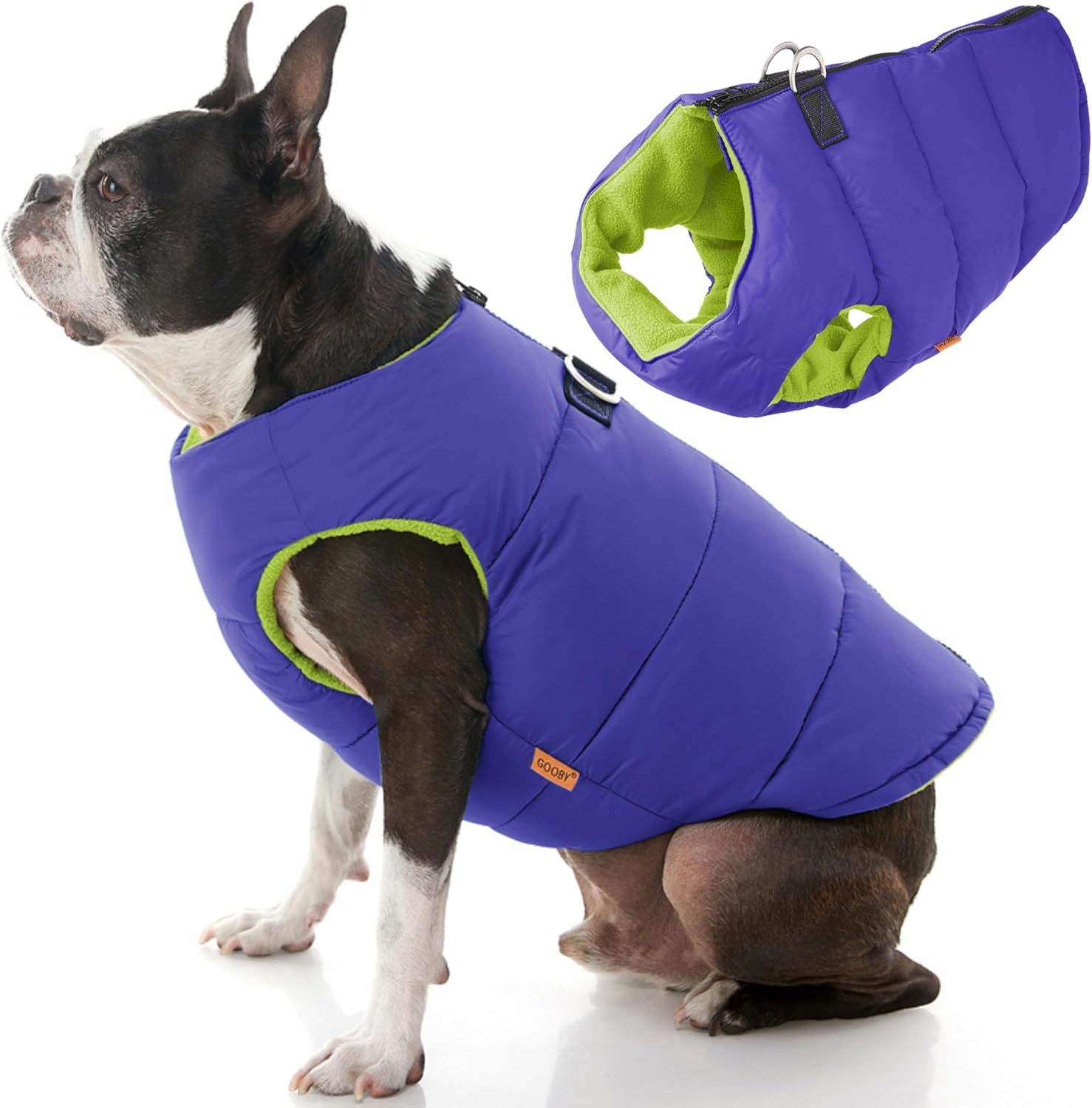 Gooby Dog Vest Jacket - Water Resistant Fleece for Small Dogs