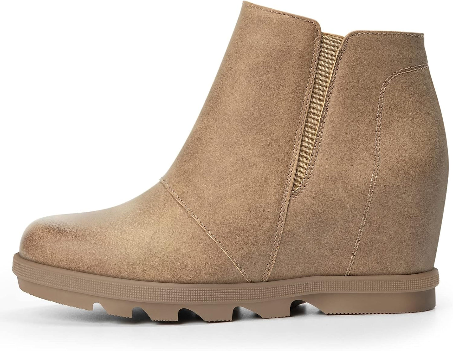 Athlefit Wedge Booties for Women - Comfortable Hidden Heel Boots